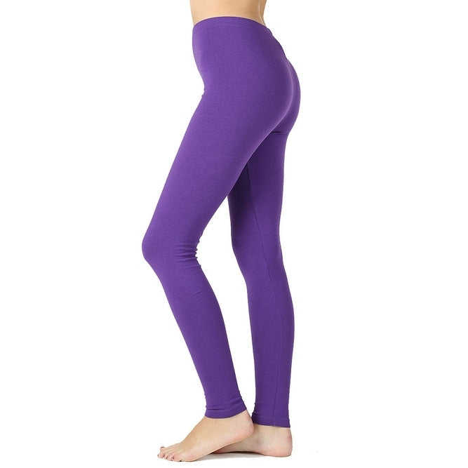 Women's Full-Length Cotton Ankle Leggings | Comfortable & Stretchy