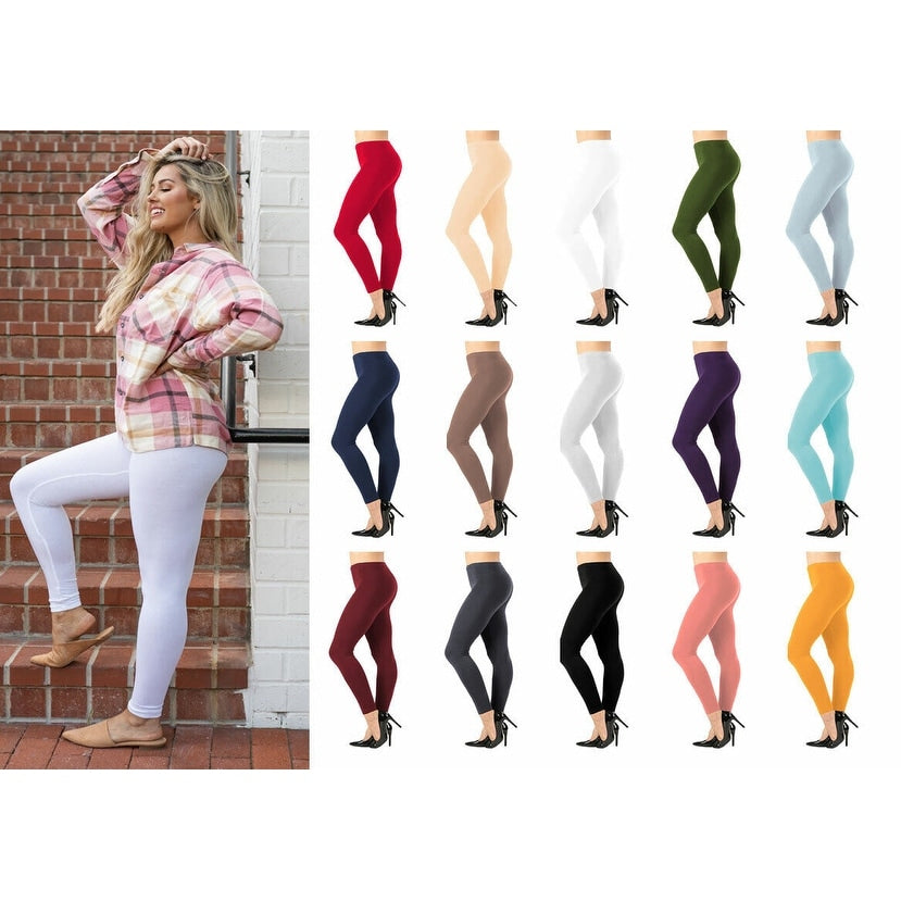 Women's Full-Length Cotton Ankle Leggings | Comfortable & Stretchy