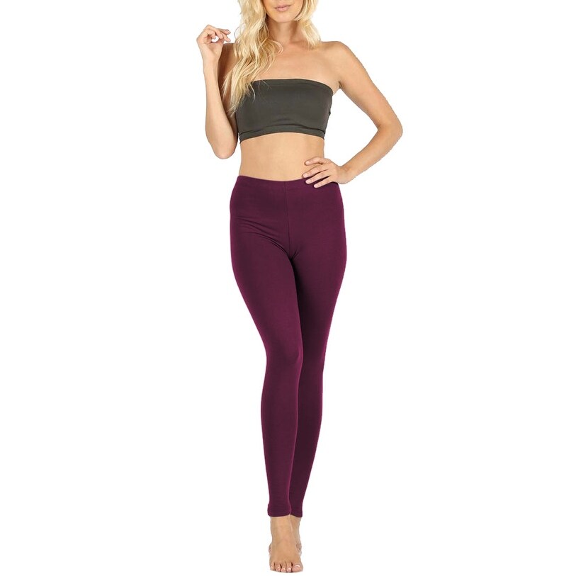 Women's Full-Length Cotton Ankle Leggings | Comfortable & Stretchy