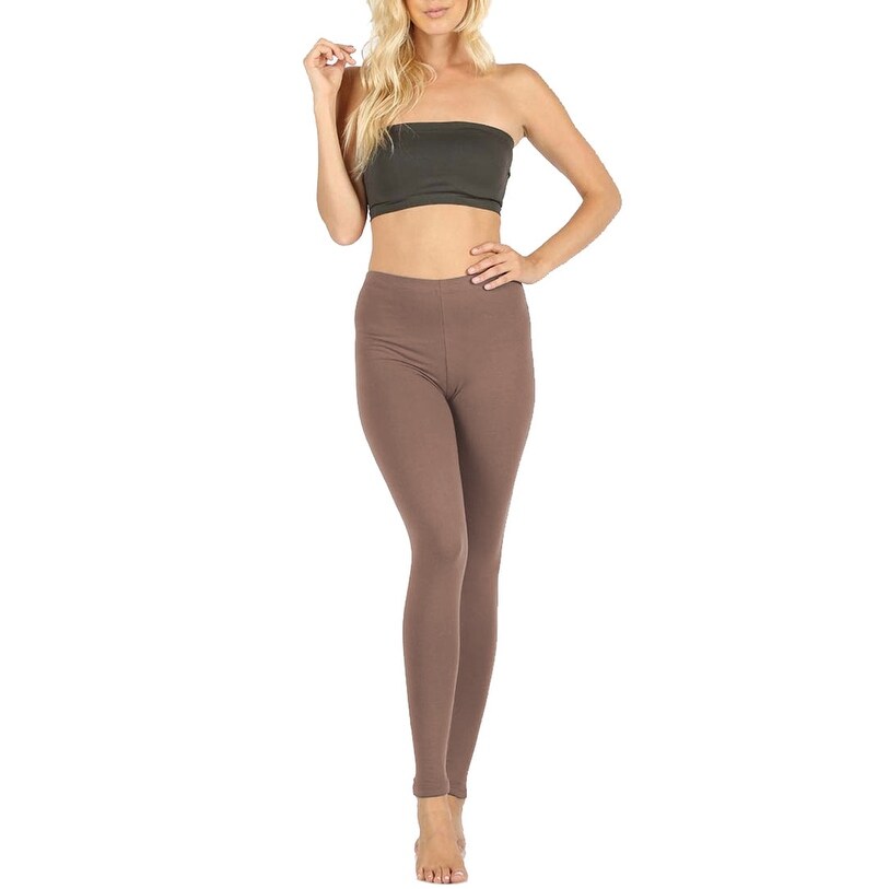 Women's Full-Length Cotton Ankle Leggings | Comfortable & Stretchy