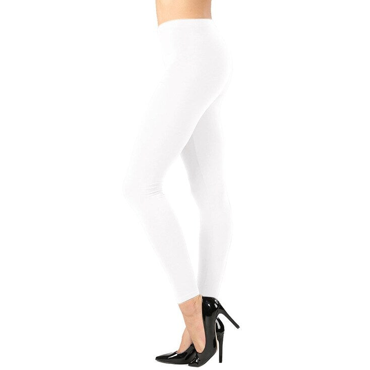 Women's Full-Length Cotton Ankle Leggings | Comfortable & Stretchy