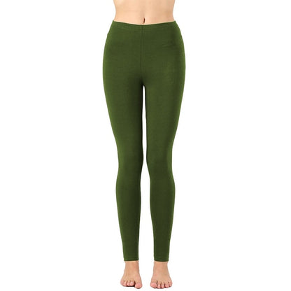 Women's Full-Length Cotton Ankle Leggings | Comfortable & Stretchy