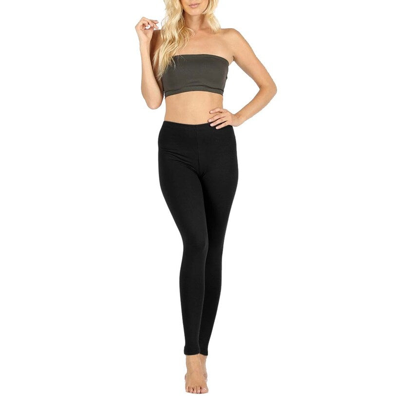 Women's Full-Length Cotton Ankle Leggings | Comfortable & Stretchy