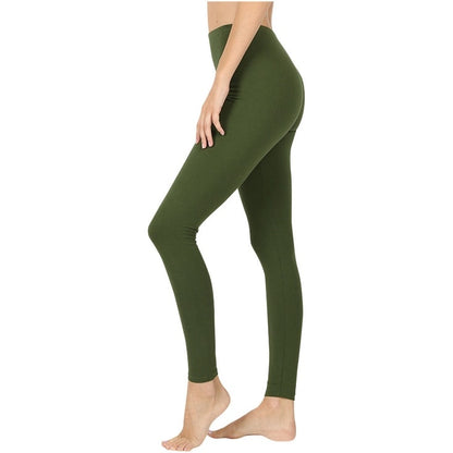 Women's Full-Length Cotton Ankle Leggings | Comfortable & Stretchy