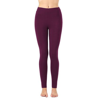 Women's Full-Length Cotton Ankle Leggings | Comfortable & Stretchy