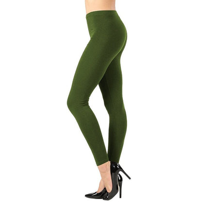 Women's Full-Length Cotton Ankle Leggings | Comfortable & Stretchy