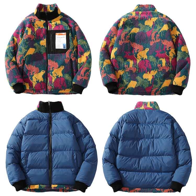 Men's Urban Winter Jacket | Colorful Camouflage Parka