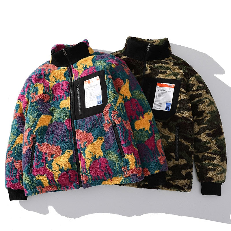 Men's Urban Winter Jacket | Colorful Camouflage Parka