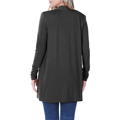 Women's Long Sleeve Draped Mid-Length Cardigan | Slouchy & Comfortable