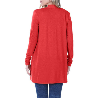 Women's Long Sleeve Draped Mid-Length Cardigan | Slouchy & Comfortable