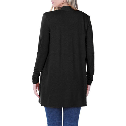 Women's Long Sleeve Draped Mid-Length Cardigan | Slouchy & Comfortable